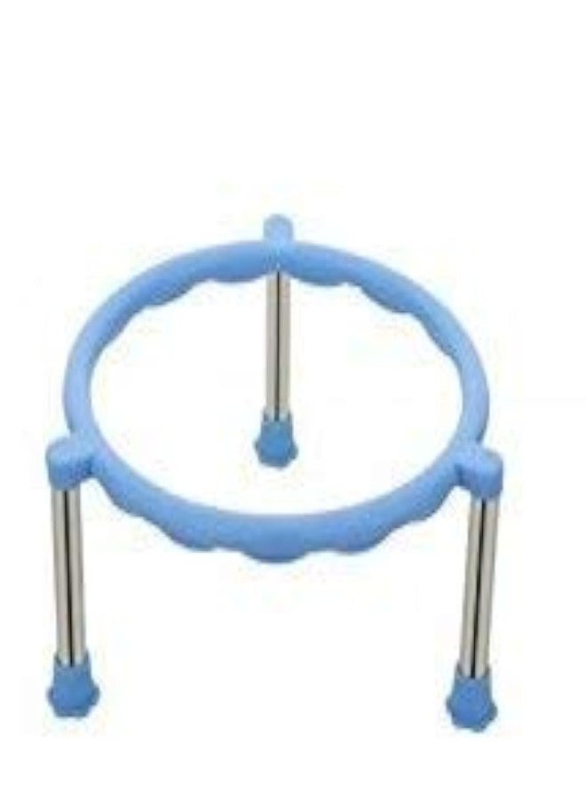 shaan Glister Single Ring Matka/Pot Stands with Stainless Steel Legs - 5 Pieces - Image 3